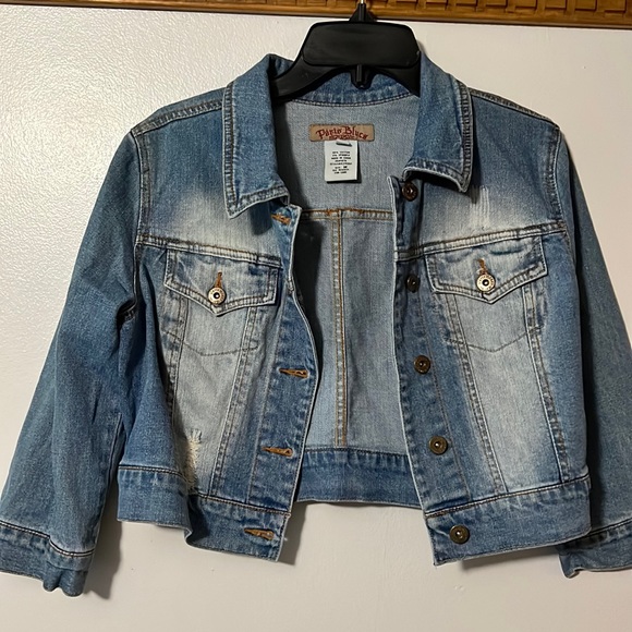 Paris Blues Jackets & Blazers - 2/$20 Sale Paris Blues Crop Distressed Jean Jacket- 3/4 Sleeve
